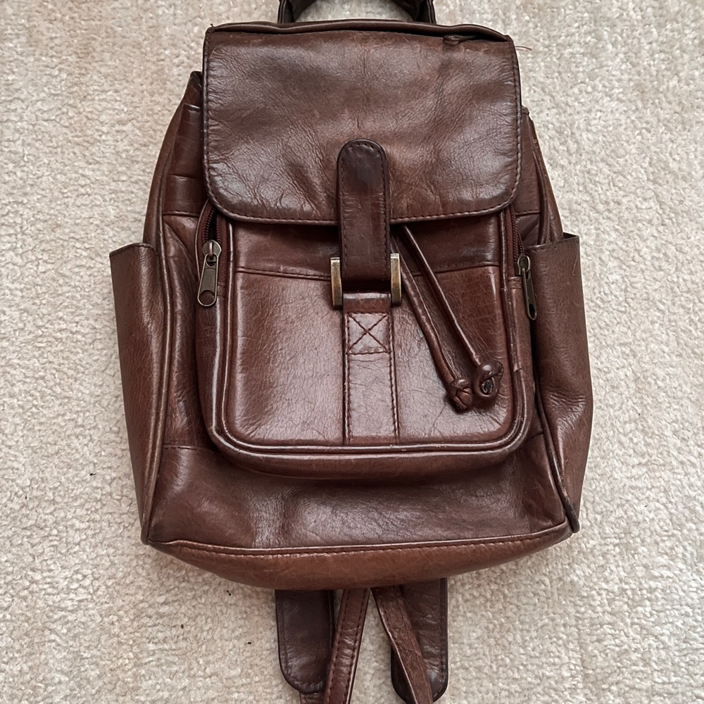 Wilson leather backpack purse